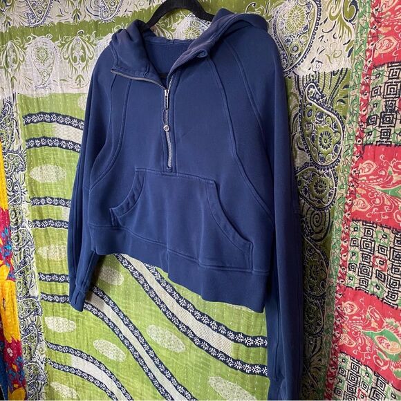 Lululemon Night Sea Scuba Oversized Half-Zip Hoodie Size Extra Small/ Small - Picture 10 of 16